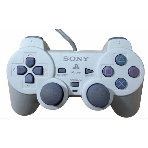 Sony PS1 SCPH-110 OEM White Wired DualShock Analog Controller - Picture 2 of 4